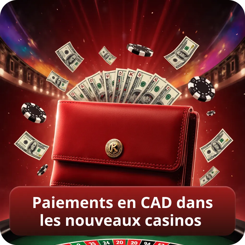 Paiements en CAD dans les nouveaux casinos