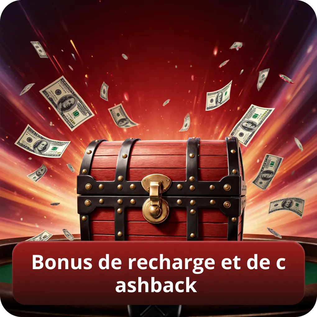 Bonus de recharge et de cashback